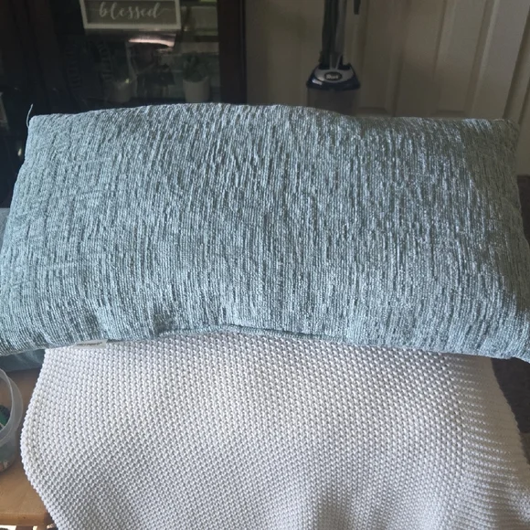 Pier 1 Textured Teal Throw Pillow - Picture 2 of 4